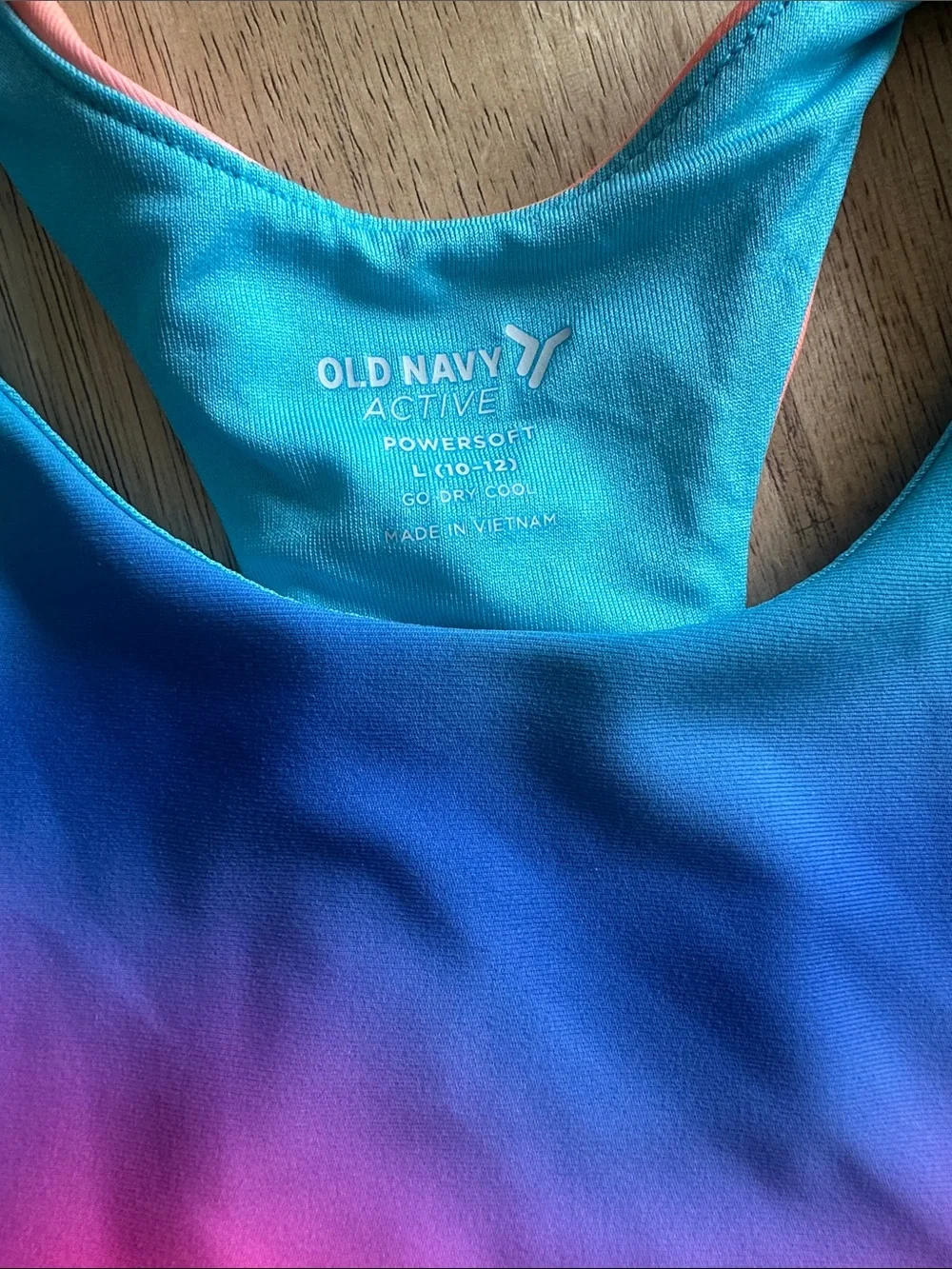 Old Navy Active POWERSOFT 10-12 Set long line sports bra & shorts dance sports